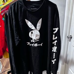 Playboy Black Long Sleeve with White Logo